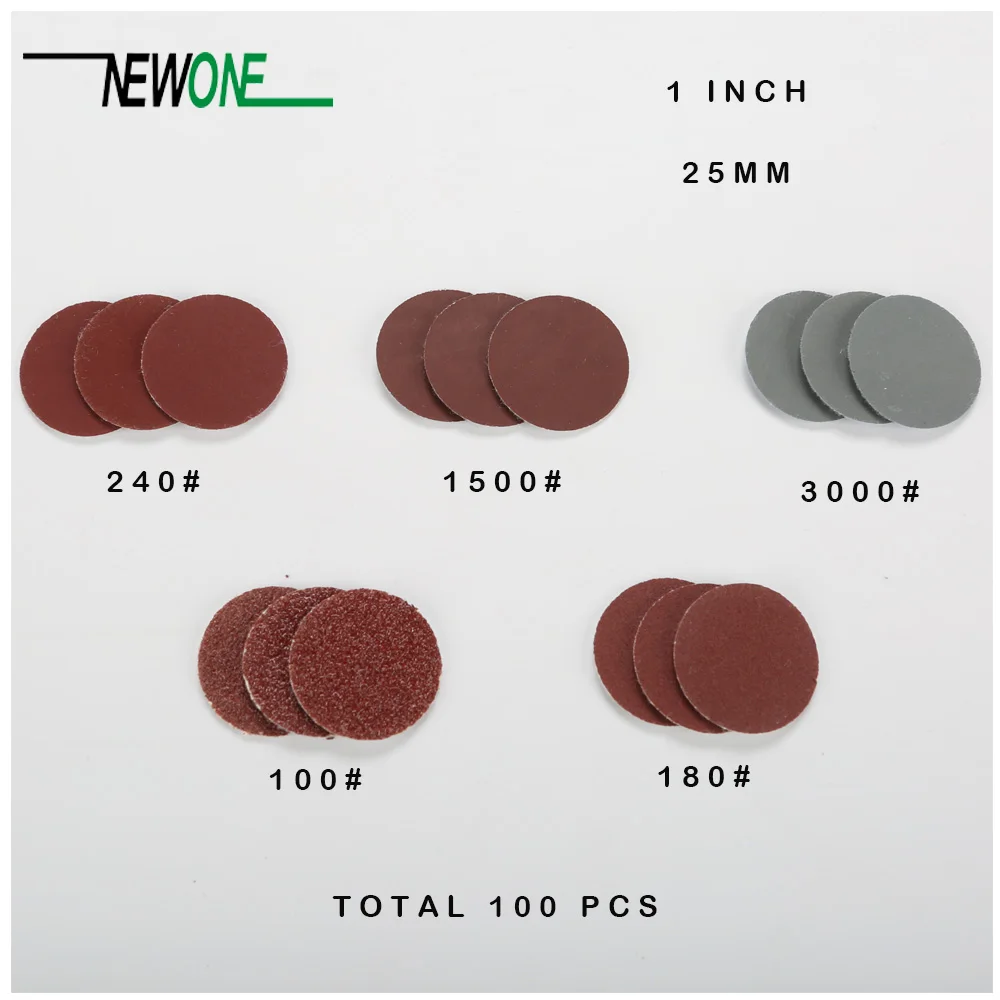 100pcs 25mm High Quality Sanding Discs + 1\