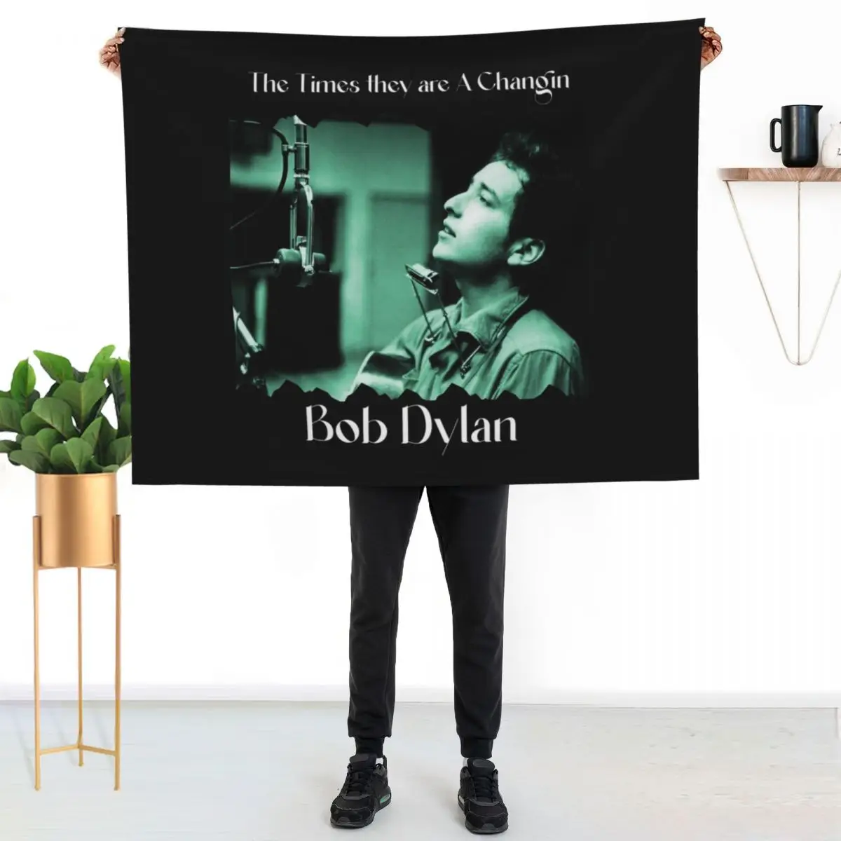 

Bob Dylan Vintage Throw Blanket Soft Breathable Blanket for Night Sleeping