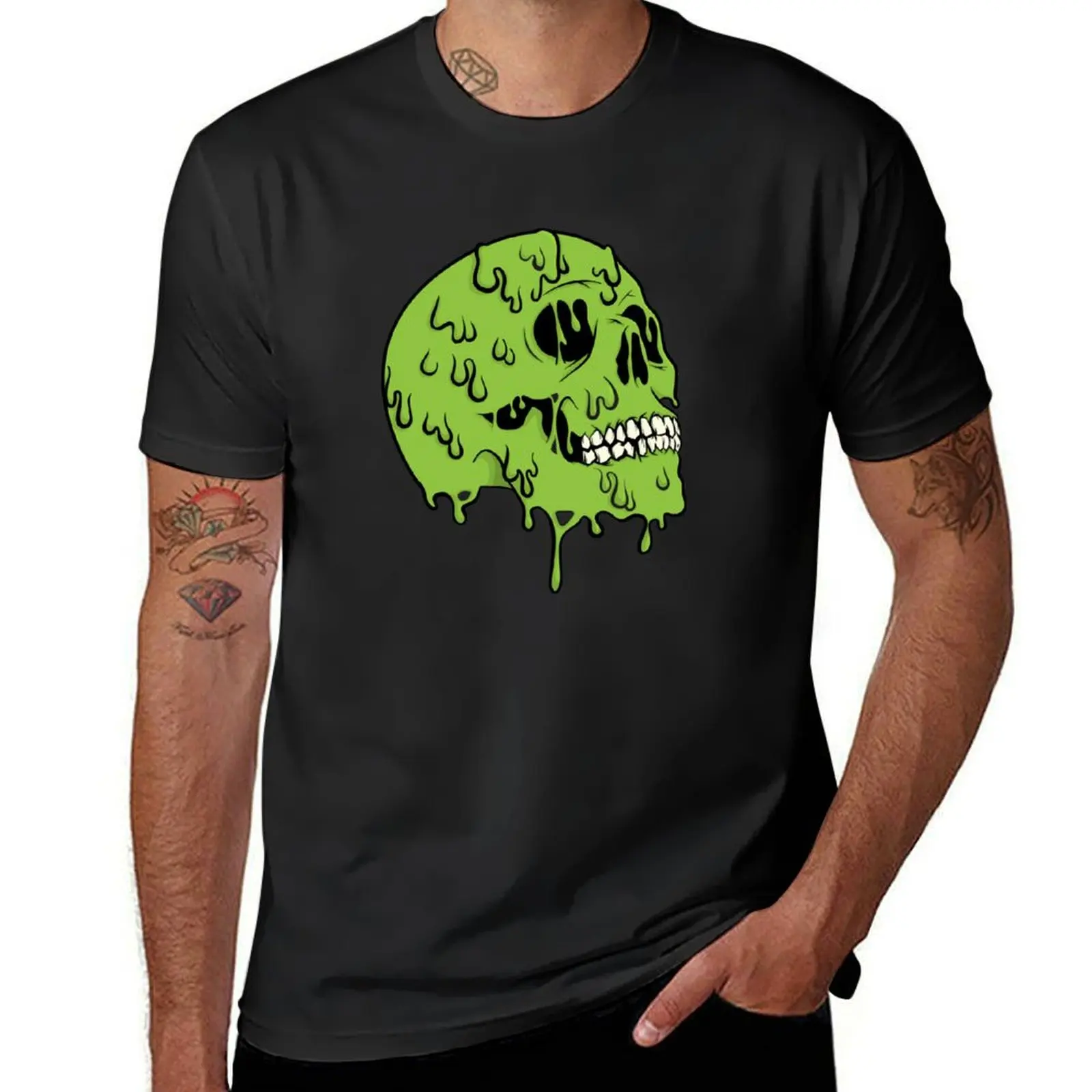 SLIME SKULL T-Shirt cute clothes animal prinfor boys plus size tops summer clothes mens tall t shirts