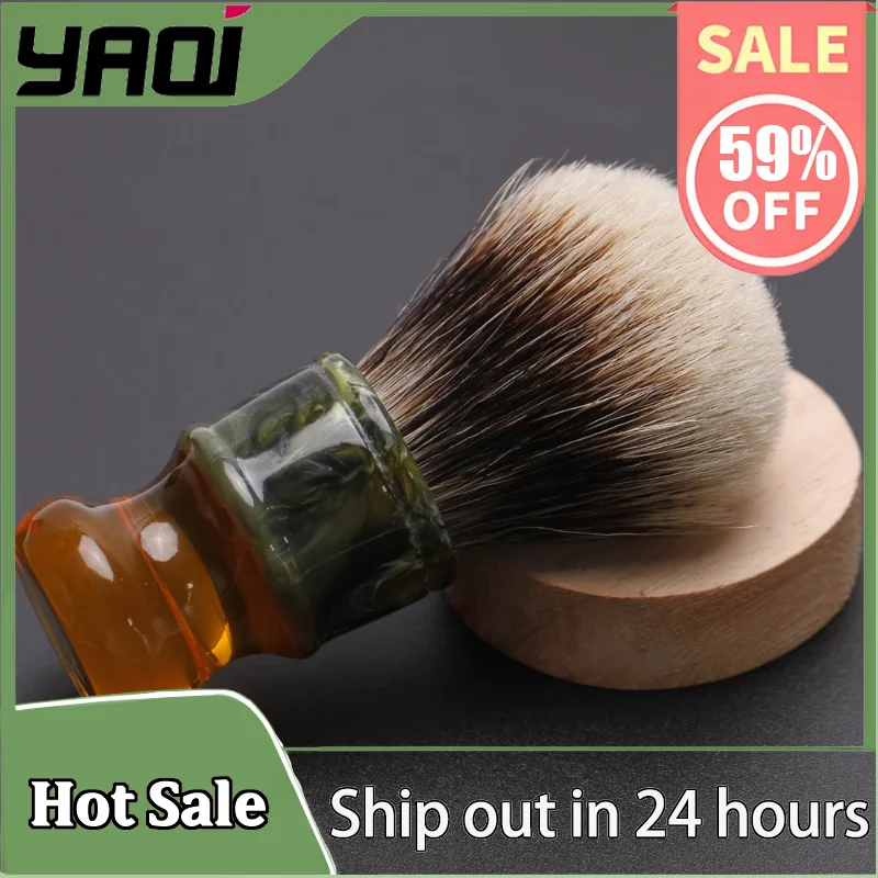 

YAQI 22 мм Sagrada Familia двухполосная ручка для волос барсука, мужские щетки для влажного бритья, инструменты для ухода за путешествиями высокой плотности