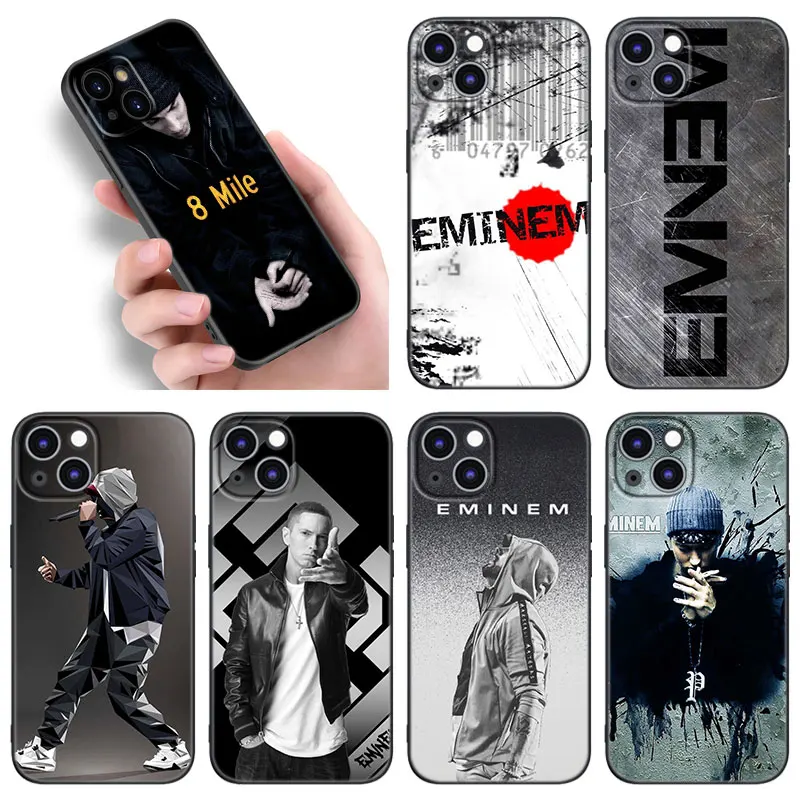 Hot Rapper Eminem Phone Case For Apple iPhone 12 13 Mini 11 14 Pro XS Max 6S 6 7 8 Plus 5S X XR SE 2020 2022 Soft Black Cover