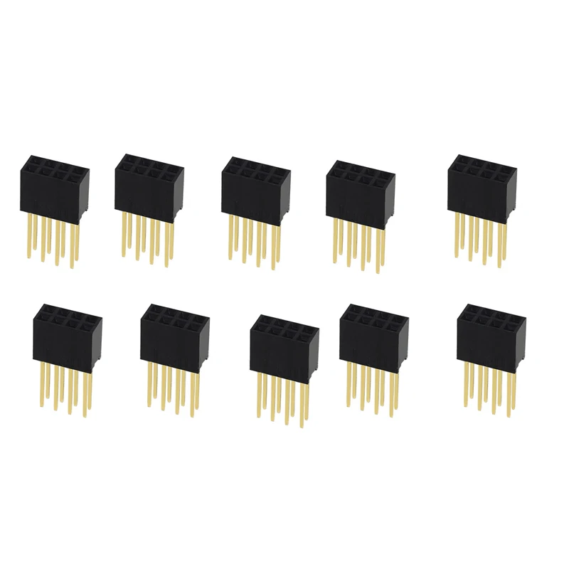 10 Stück 2,54mm Rastermaß Gerade Stiftleiste Steckverbinder 1x6/1x8/1x10/1x15/1x20/1x40 2x6/2x8/2x10/2x20 Einreihig/Zweireihig PC