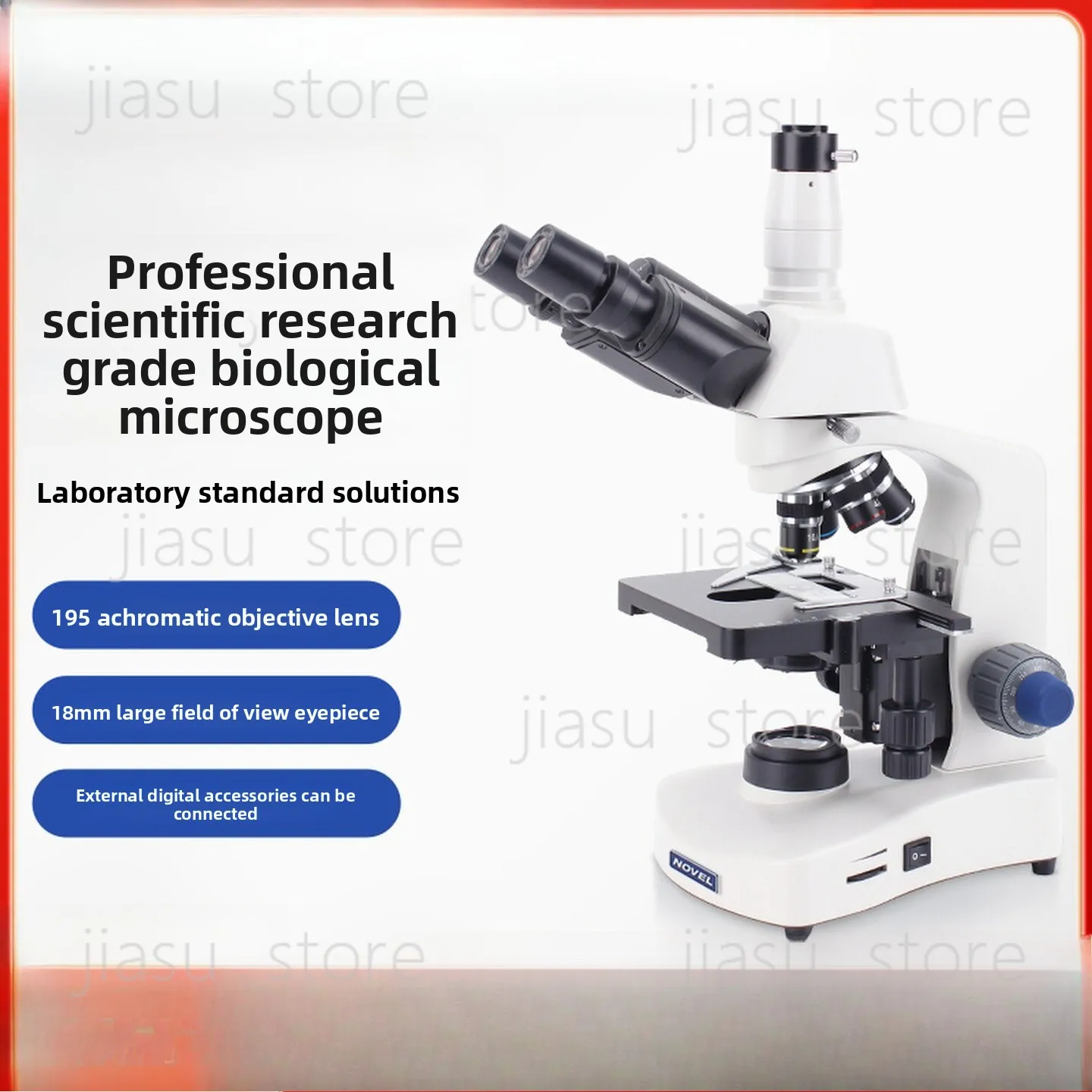 

Professional-grade optical laboratory microscope, dedicated binocular and trinocular, high magnification