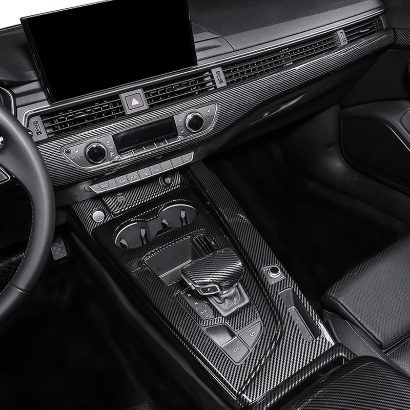 Carbon Fiber Overlays Interior Trim for LHD Audi A4L B9 Sedan A4