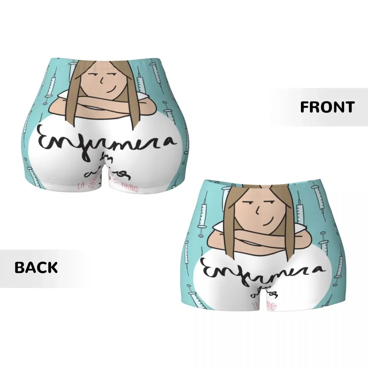 Custom Enfermera En Apuros Doctor Nurse Medical Health Workout Running Volleyball Shorts Women's Gym Yoga Shorts