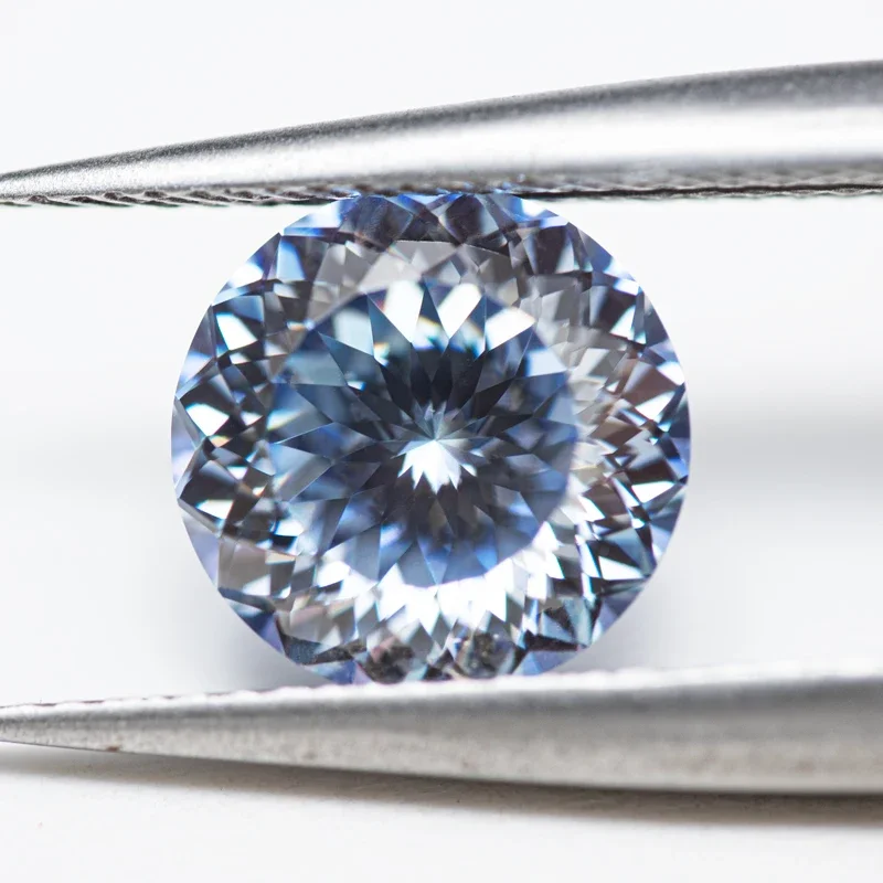 Moissanite Stone 100 Faceted Cut Lavender Color Charms Gemstone DIY Ring Necklace Earrings Main Materials with GRA Certificate