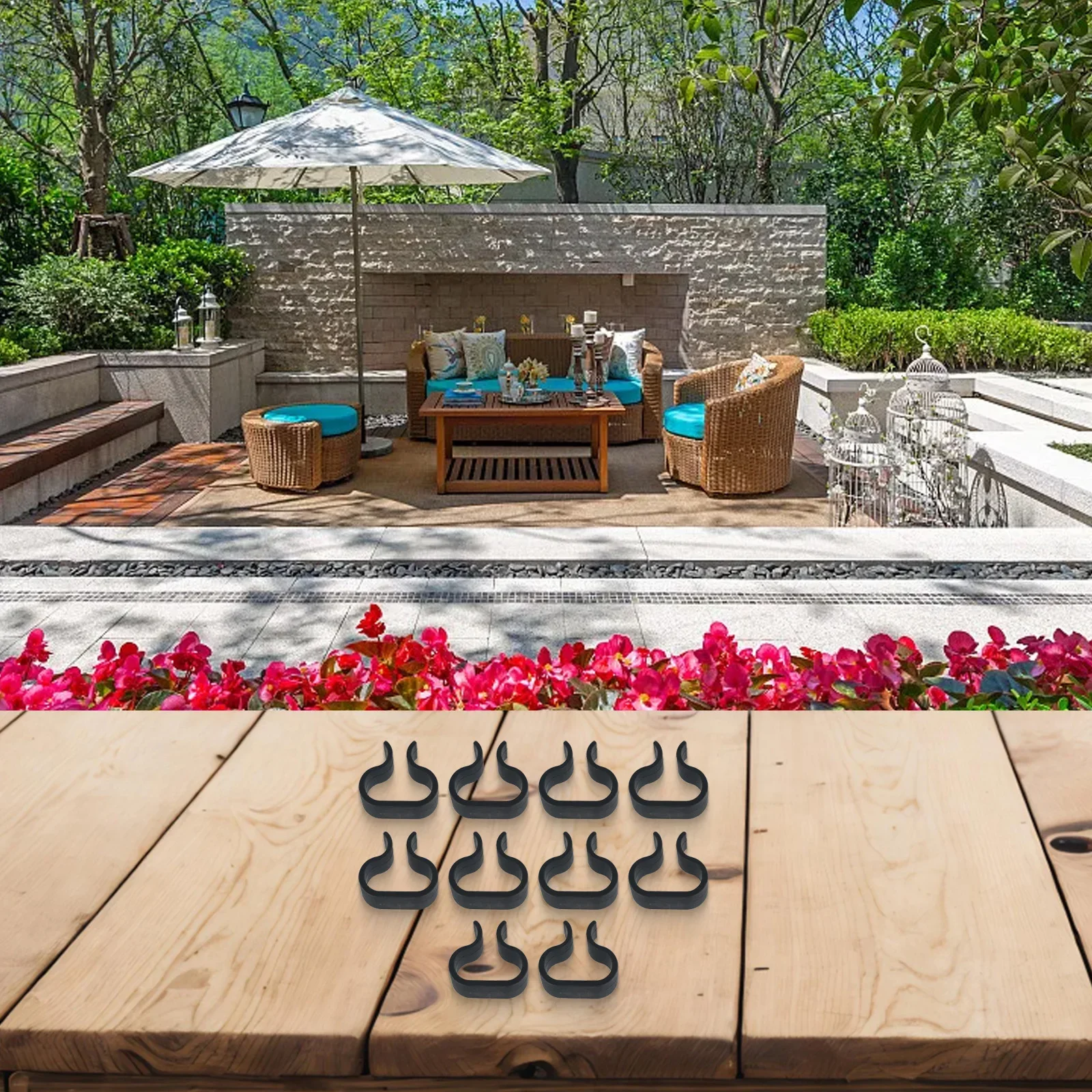 Alignment Fasteners Outdoor Patio Furniture Clips Heat Resistant Securely Connect Sturdy No Additional Tools Required