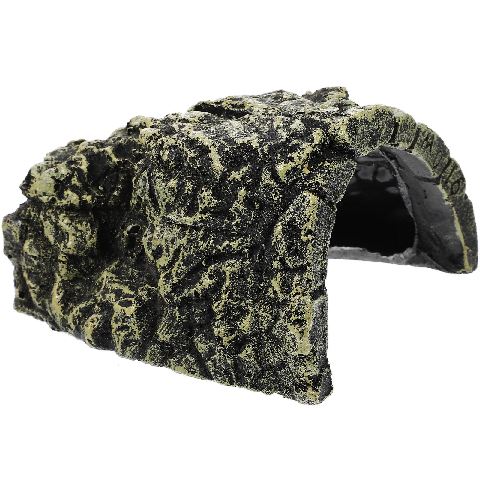 

Natural Reptile Cave Hideout with Realistic Design Resin Turtle Ramp for Basking Sunbathing Playing Resting Terrarium Decor