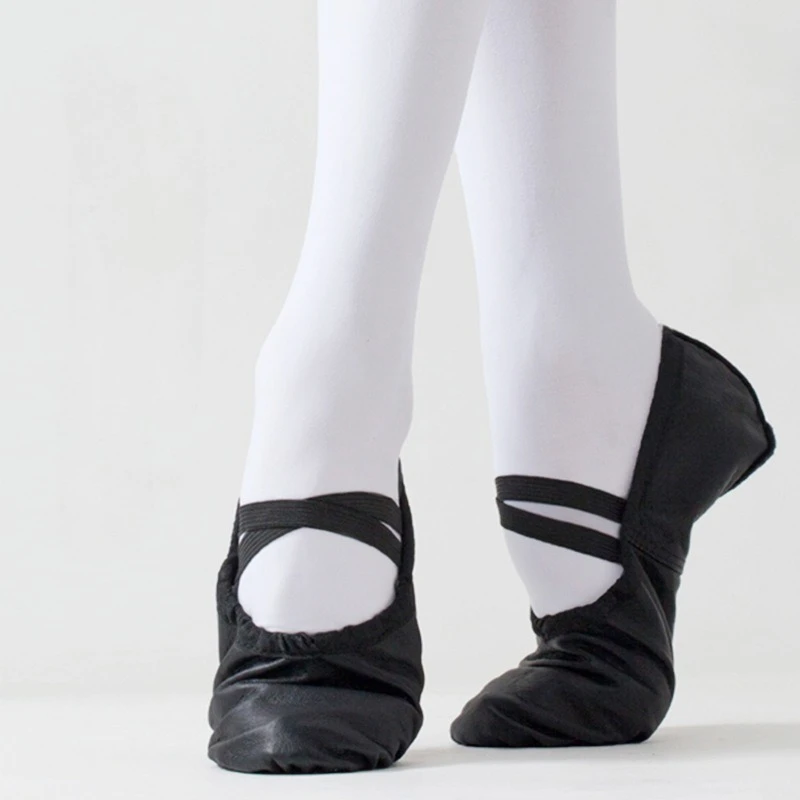 Pigskin Soft Sole Ballet Dance Shoes for Kids Adult Belly Dance Daily Exercise Flexible Non Slip Lightweight Cat's Claw Slippers