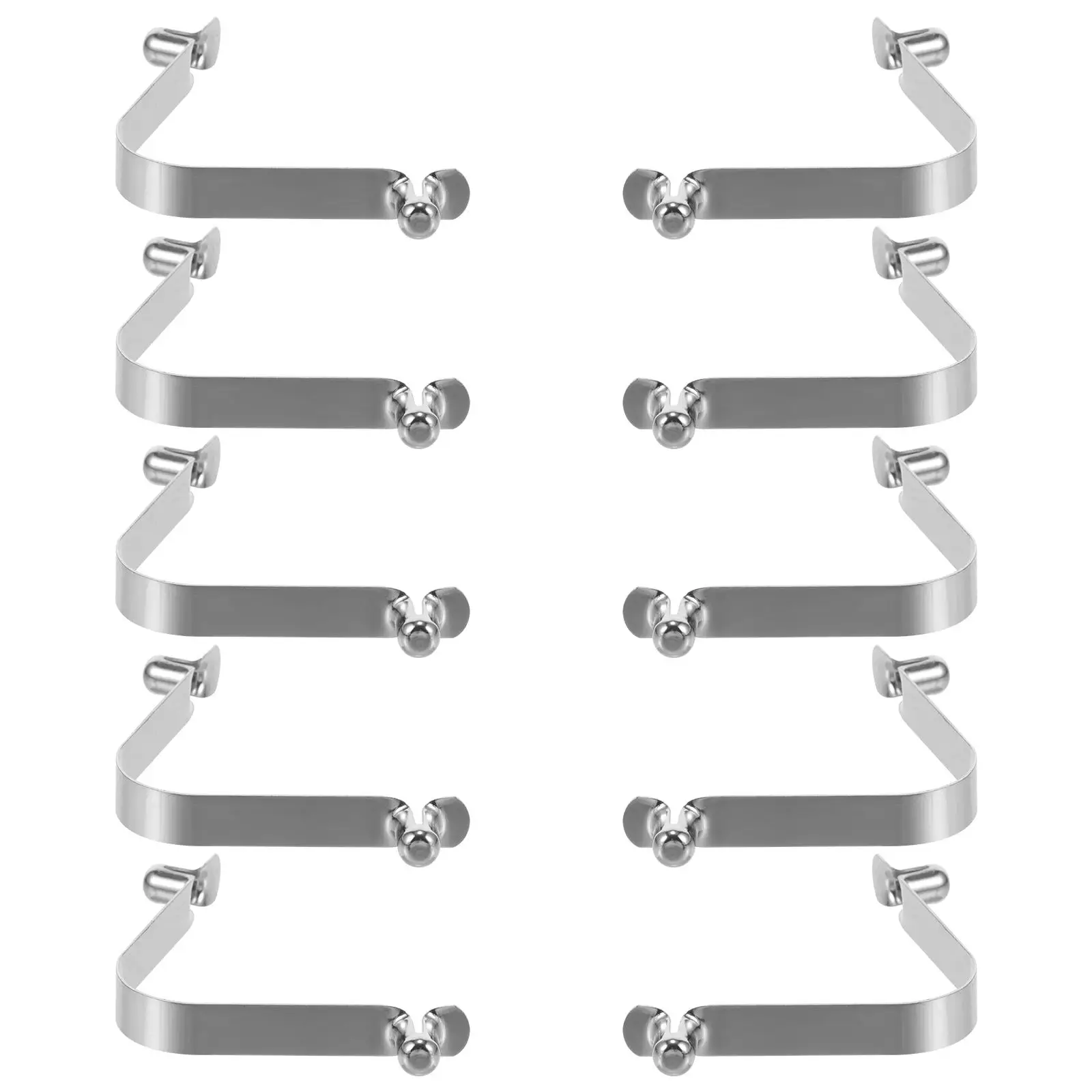 10 Pcs Spring Clips 6mm Double Head Hollow Solid Tubular Snap Buckles for Umbrella Tent Kayak Fishing Pole Accessories