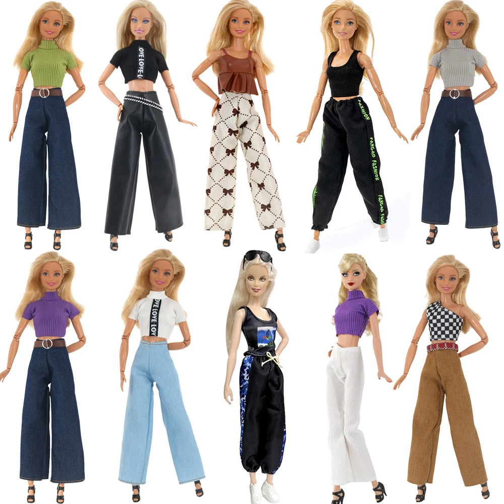 NK 30CM Puppe Sport Tragen Outfits Prinzessin Hosen Mode Puppe Kleidung Für 11,5 Zoll Puppe Zubehör Puppen Schuhe geschenk Spielzeug JJ