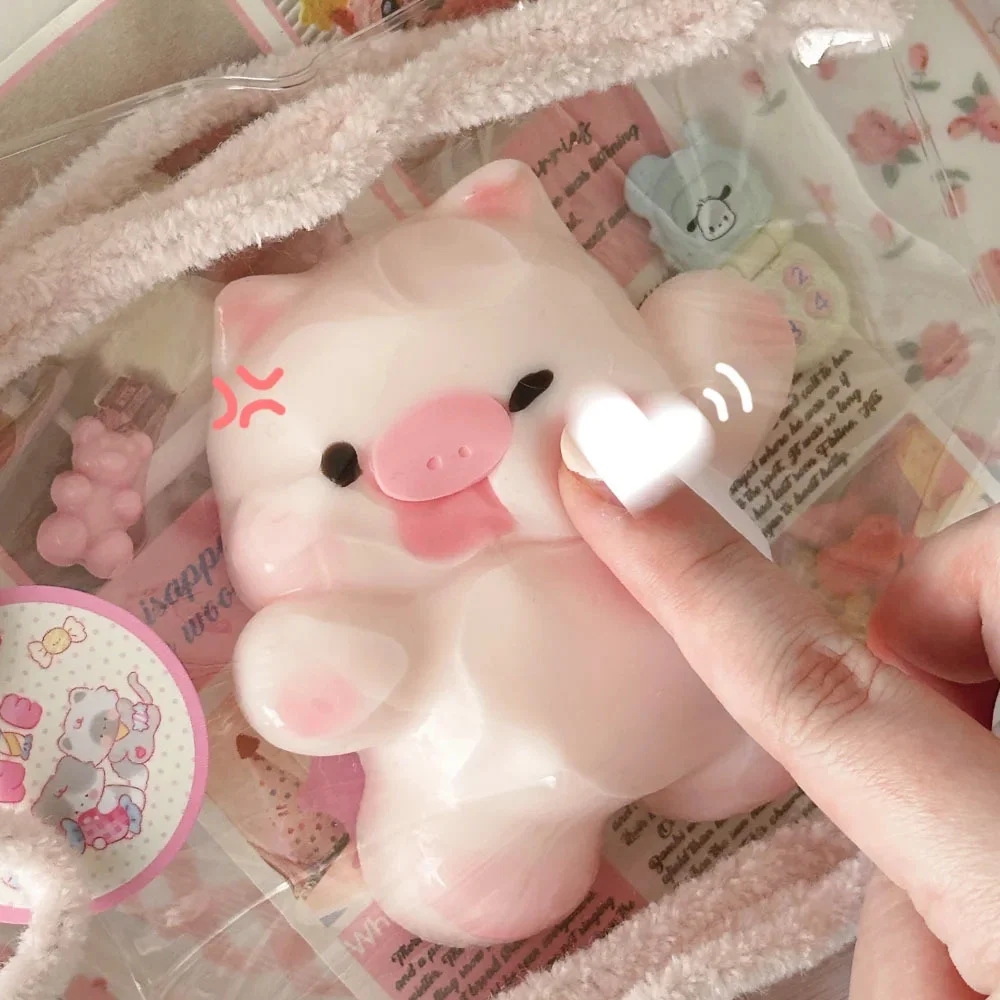 22025 귀여운 돼지 장난감 고급스러운 돼지 스퀴즈 장난감 귀여운 재미있는 부드럽고 쫄깃한 실리콘 느낌 식품 등급 스퀴즈 스트레스 해소 장난감