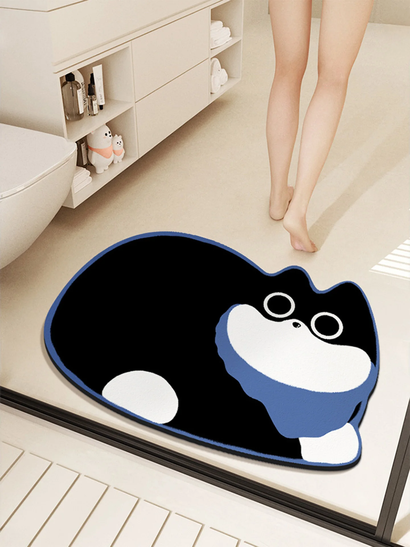 

Коврик для ванной комнаты Batoom Mat: силиконовый, впитывающий, противоскользящий, предотвращающий падения, для дома и туалета