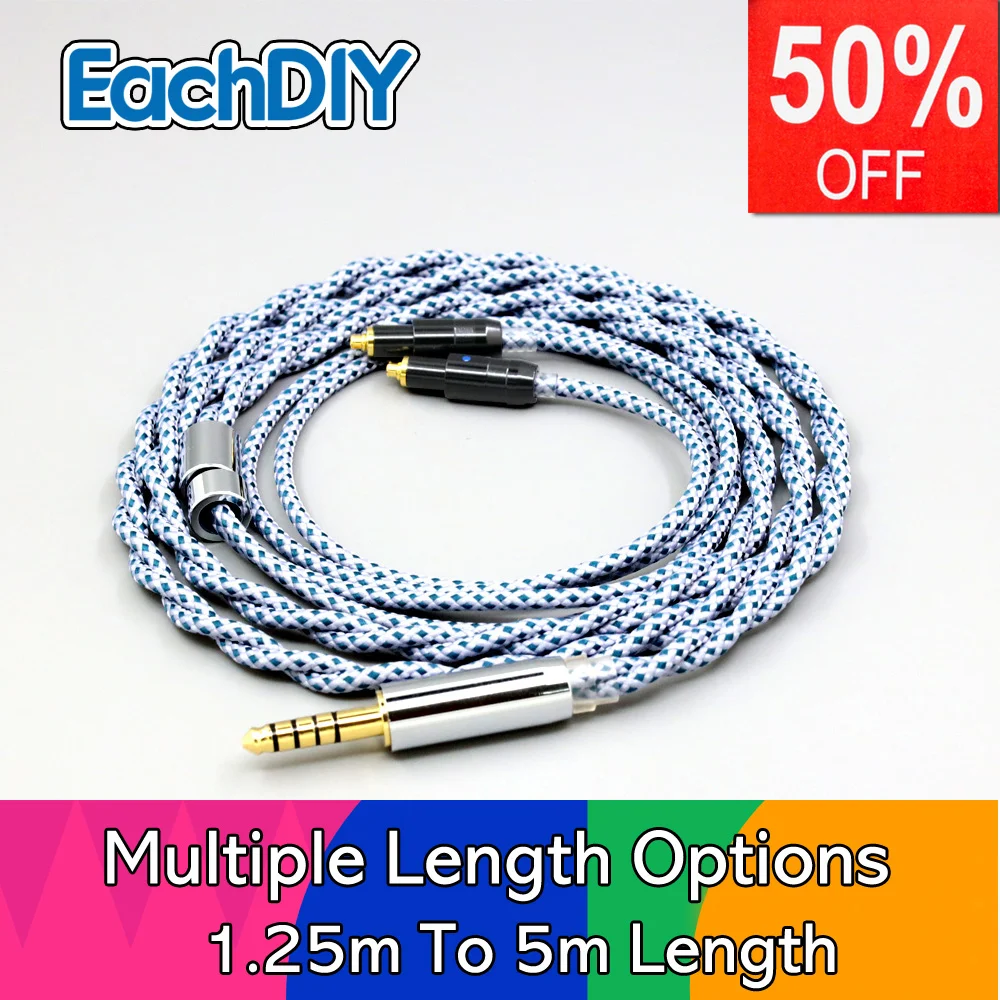 

99% Pure Silver Mix Graphene OCC Shielding Earphone Cable For Shure SRH1540 SRH1840 SRH1440 Headphone LN008651