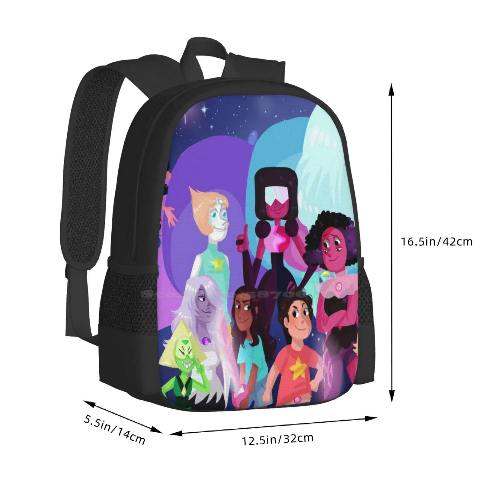 Steven Universe School Bag Big Capacity Backpack Laptop Garnet Amathyst Pearl Stevenuniverse Obyart Lapislazuli Peridot