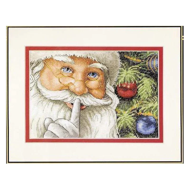 Amishop Gold Collection Lovely Counted Cross Stitch Kit Santa's Secret Christmas Father Santa Gift Gifts Dim 08799