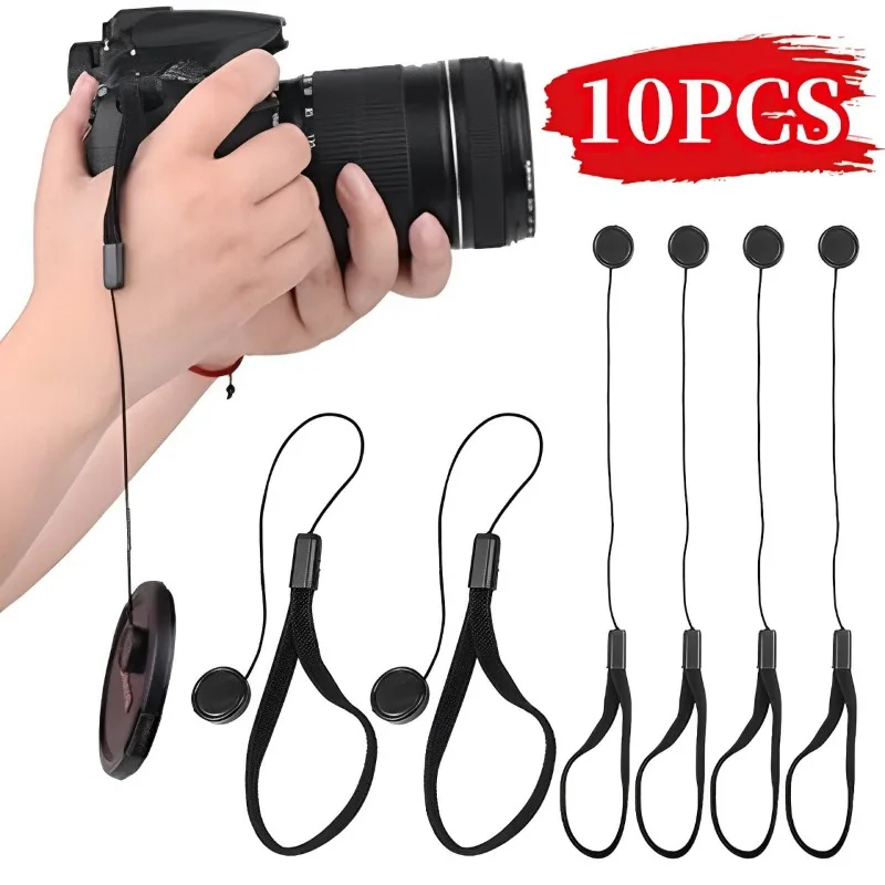 5-10PCS Camera Lens Cap Rope Anti-lost Anti-Drop Lens Cover Cap Keeper Lanyard Strap Universal for DSLR SLR Cap Protective Strap