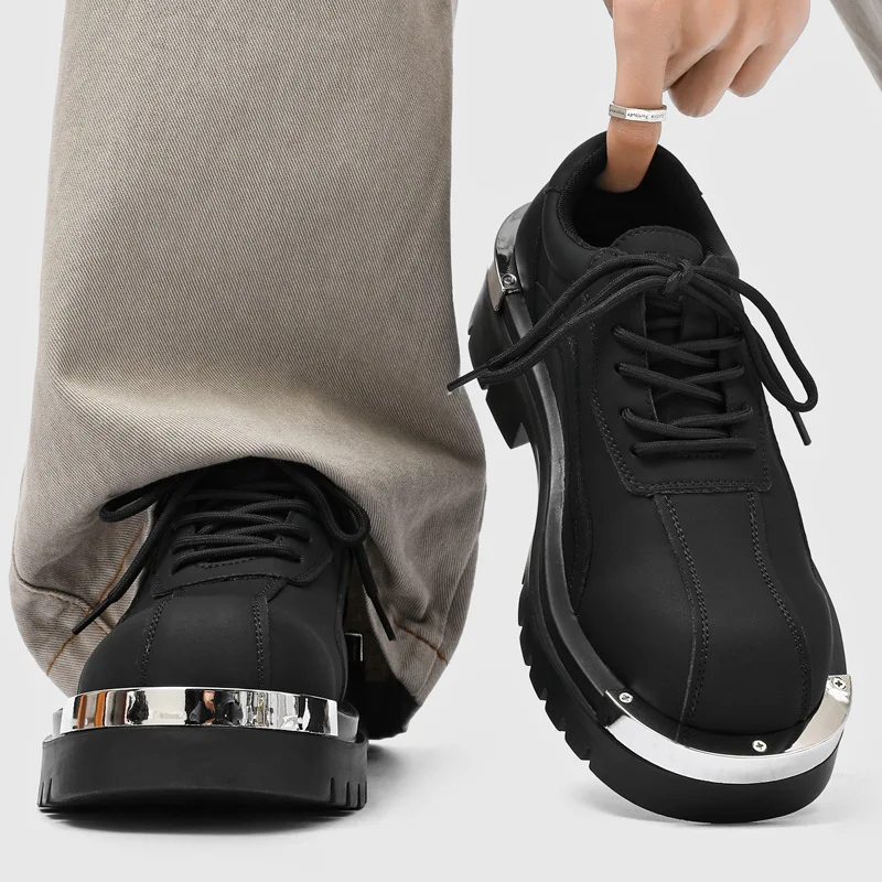 

High Quality Men's Sneakers and Casual Shoes Punk Derby Shoes for Men Fashion Platform Business Dress Men's Shoes Zapatos Hombre