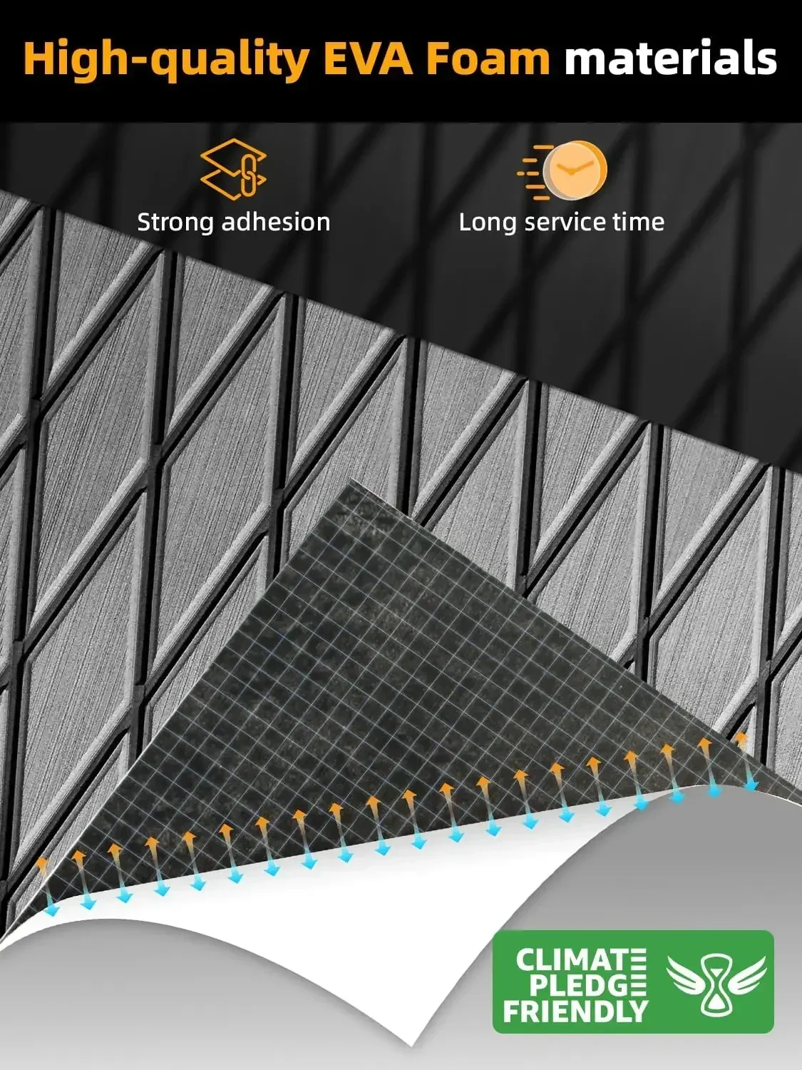 

Напольное покрытие XMSJ.Boat из ЭВА-пены, морской коврик для палубы лодки, нескользящий самоклеящийся напольный мат для моторной лодки, каяка, серфборда, сада