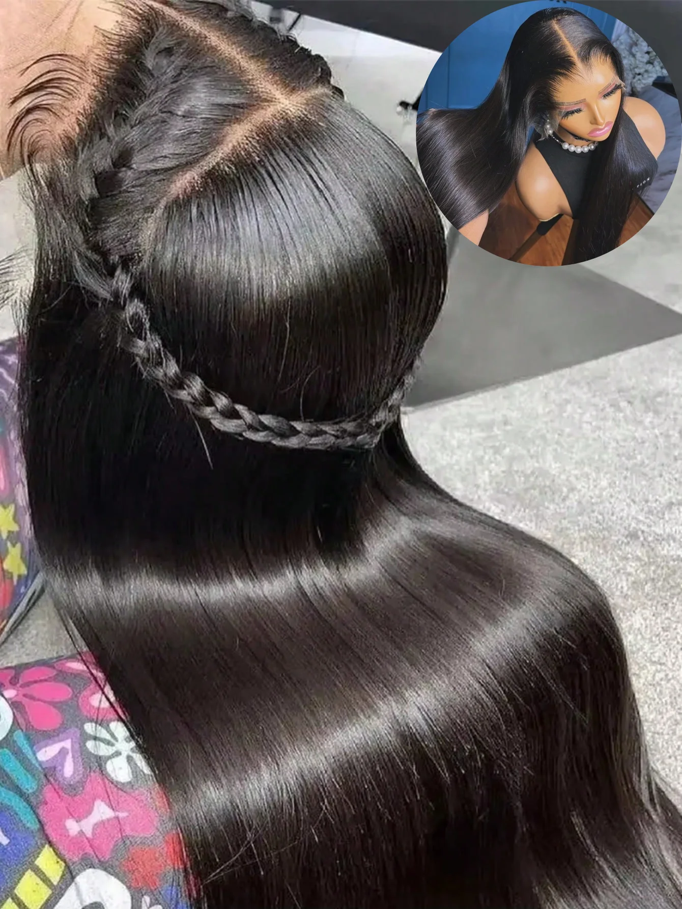 Lace Front Perücken aus Echthaar, 32 Zoll, 12A unbehandeltes glattes Echthaar, 200 Dichte, weiche 13x6 Lace Front Perücken aus Echthaar, vorgezupft, unsichtbare Haarlinie