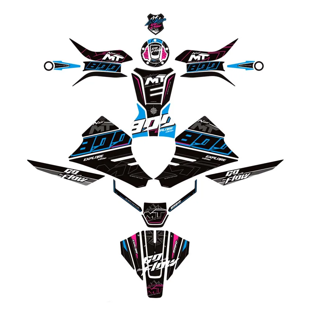 

For CFMOTO 800MT Sport Explore Touring Adventure Protector Tank Pad Grips Kit Knee Fairing Fender Stickers Decals