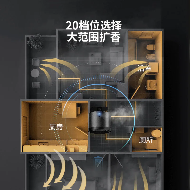 Commercial ceiling-mounted fragrance diffuser, Bluetooth ceiling-mounted hotel fragrance dispenser, automatic fragrance sprayer