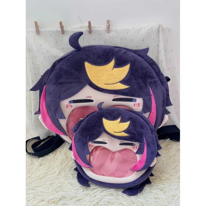 NewAnime Game Luxiem Vtuber Shu Yamino Cosplay Big Mouth Transparent itabag Zipper Backpack Messenger Bags Shoulder Bag Kawaii G view 6