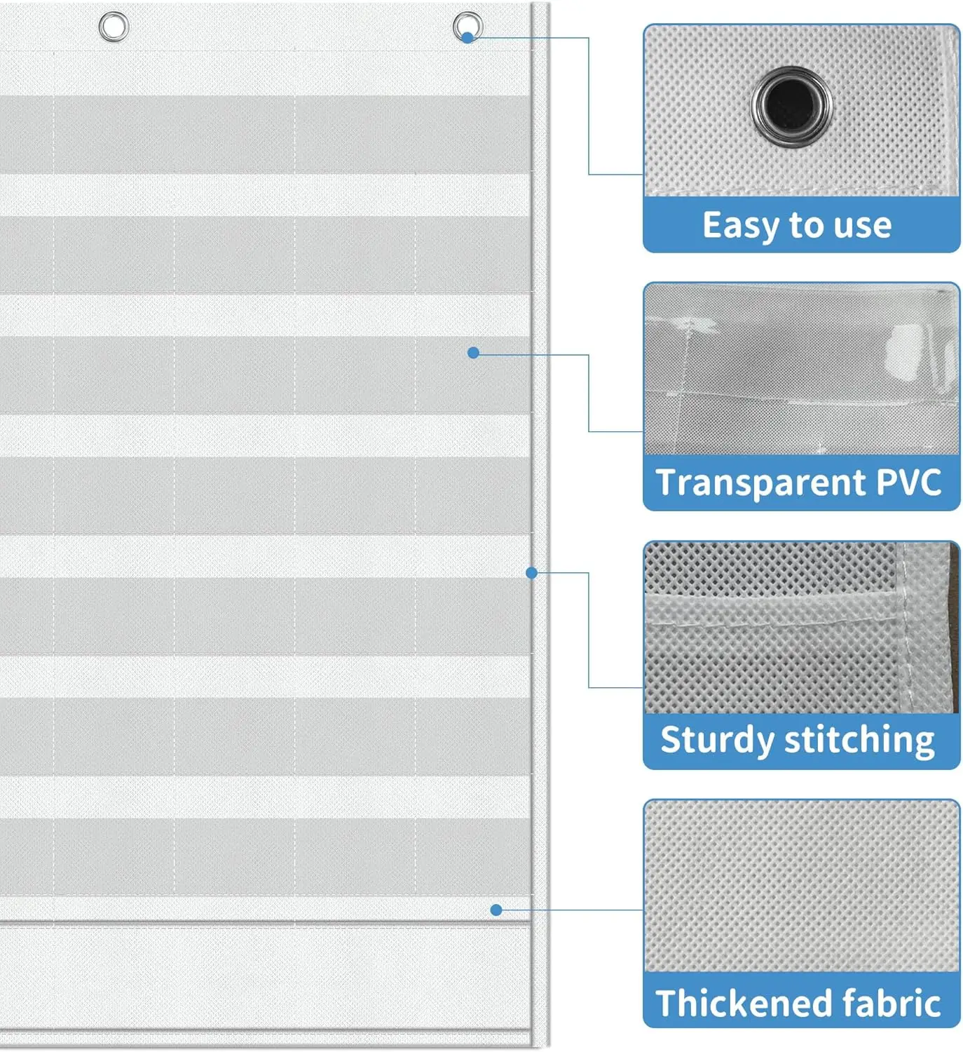 Classroom Calendar Pocket Chart for Kids Learning 49 Pockets Monthly Calendar  Teacher SuppliesPreschool Wall Decor Only Chart
