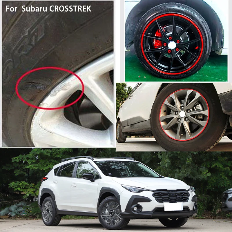 

For Subaru CROSSTREK Car Wheel hub Protective Ring wear-resistant decoration parts tire anti-leakage anti-collision rubber strip