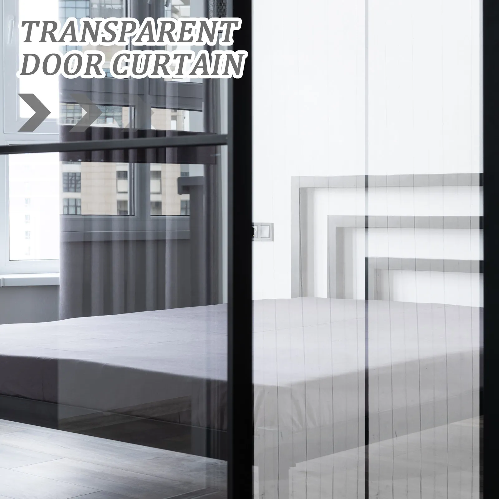 

Clear Supple Door Curtain Provides Light Transmission Unobstructed View Insulates Against Cold Air Oil Fumes for Market Home