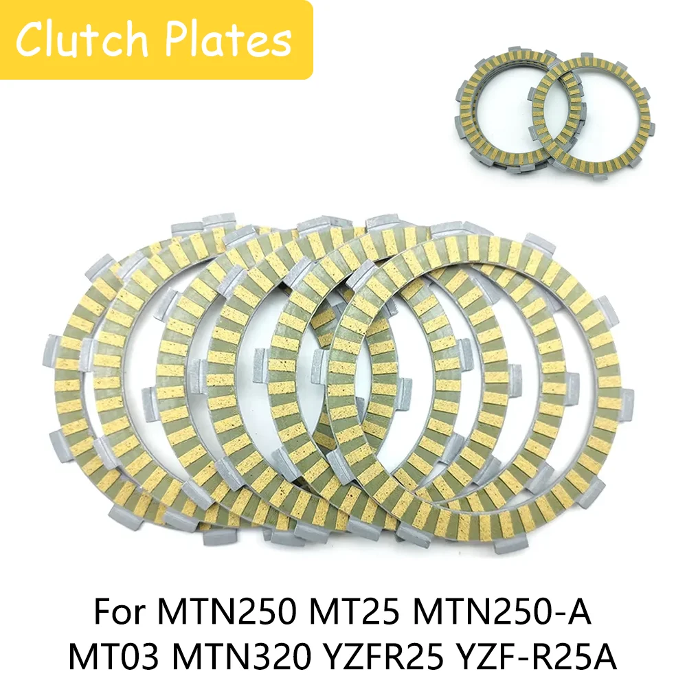 

For YAMAHA MTN250 MT25 YZF-R25 MT03 MTN320 MTN250-A YZF-R25A MT 25 03 Motorcycle Engine Clutch Friction Plates Discs Kits
