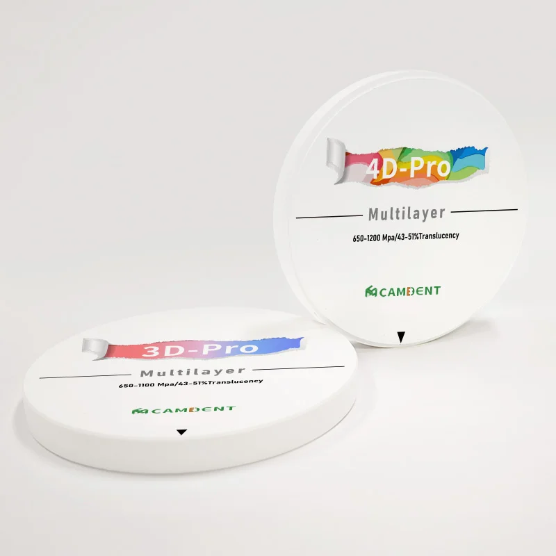 كتل زركونيا عالية الشفافية 98 مم، مواد طحن من سلسلة 4D لطحن CAD/CAM، زركونيا متعددة الطبقات فائقة القوة #1