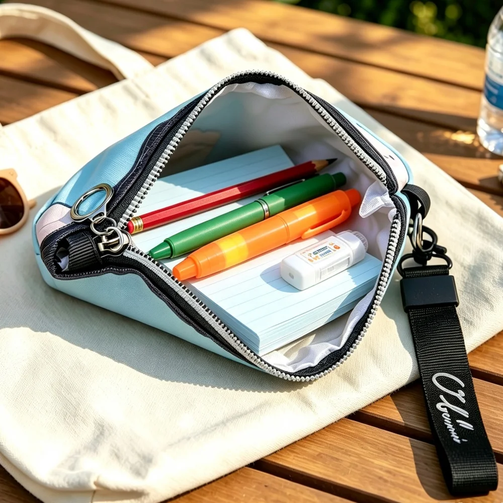 Large Capacity Pencil Bags Multifunctional Zipper Pencil Case Desktop Organization and Storage Learning Supplies Stationery Bag