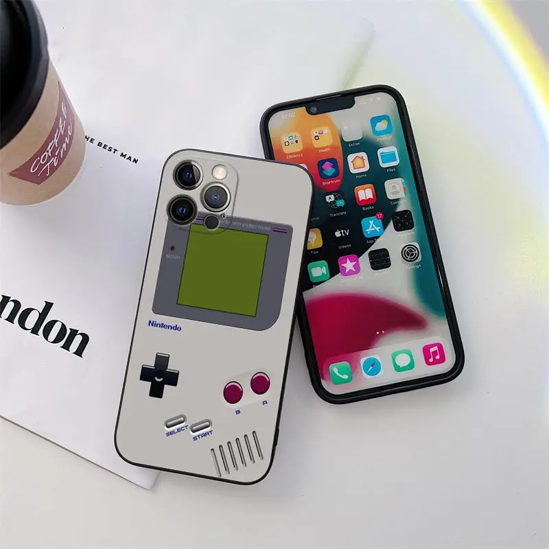 GameBoys-Handheld Color Phone Case for iPhone 11 15 Pro Max Case Coque 14 Plus 13 Pro 12 11 X XS XR 6 7 8 SE 2020 TPU Soft Cover