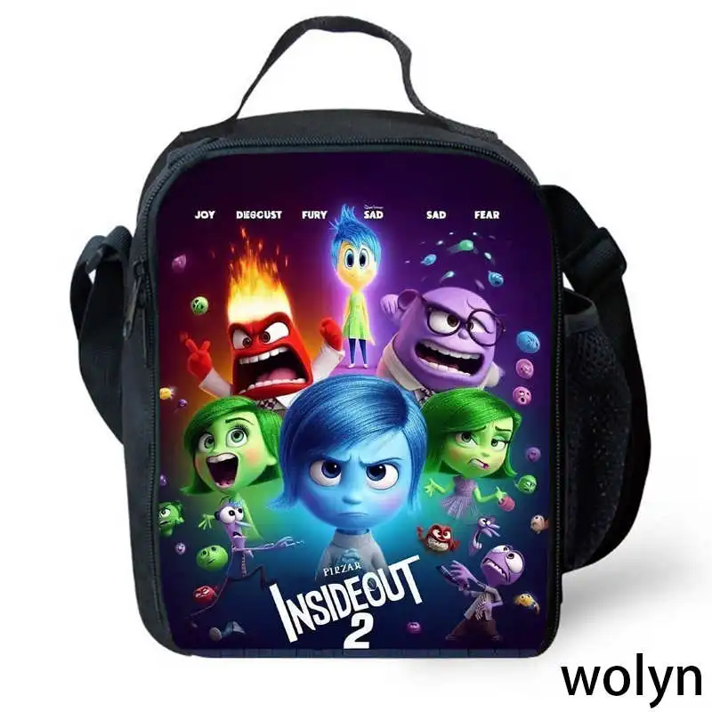 Mochila Inside Anime  Out Prints Lunch Bags ,Cartoon School Bags for Boys Girls Anime Game Kids Cooler Bags for Food or Juice