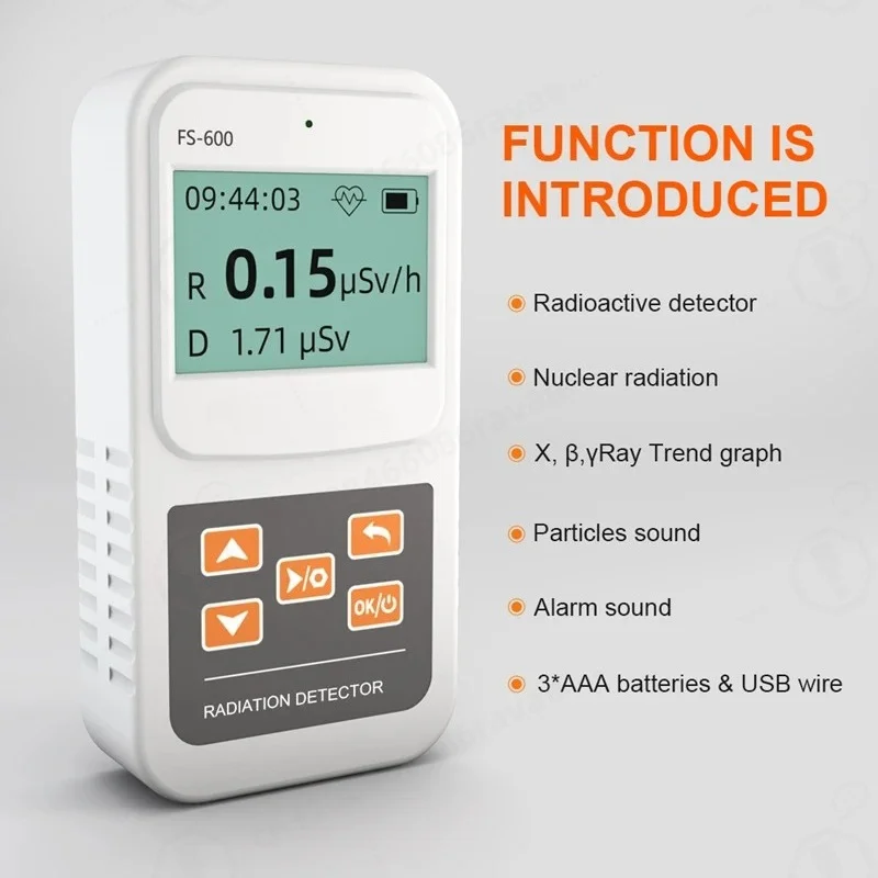 Geiger Counter Nuclear Radiation Detector Personal Dose Rate Real-time Dosimeter X-ray Beta Gamma Radioactive Tester