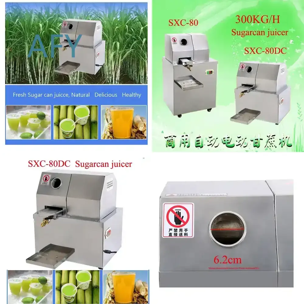 Stainless Steel Sugarcane Juice Machine for Commercial Use Sugar Cane Juice Extractor Squeezer Juicer 350W for Restaurants