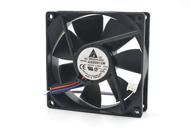 

Delta Electronics ASB0912M F00 DC 12V 0.20A 90x90x25mm 3-Wire Cooling Fan