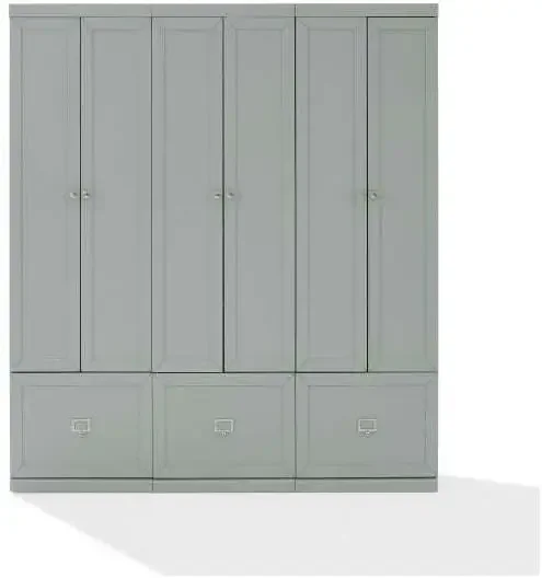 Harper 3-Piece Entryway Set with 3 Pantry Closets, Gray