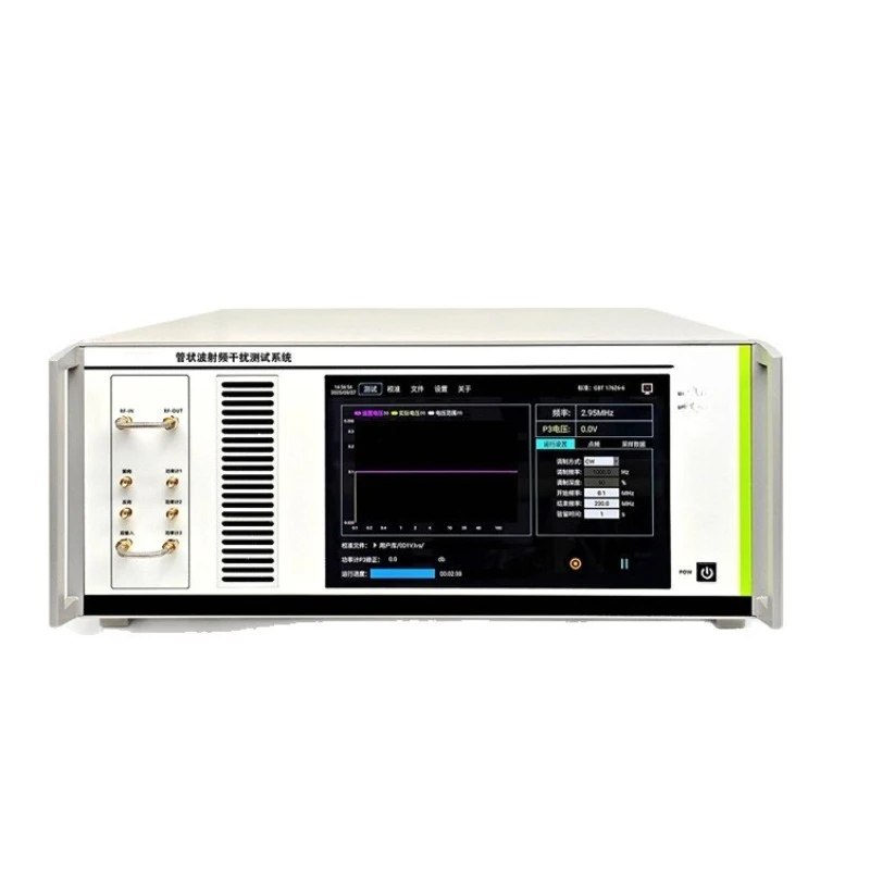 Tubular wave radio frequency interference test system, interference test instrument