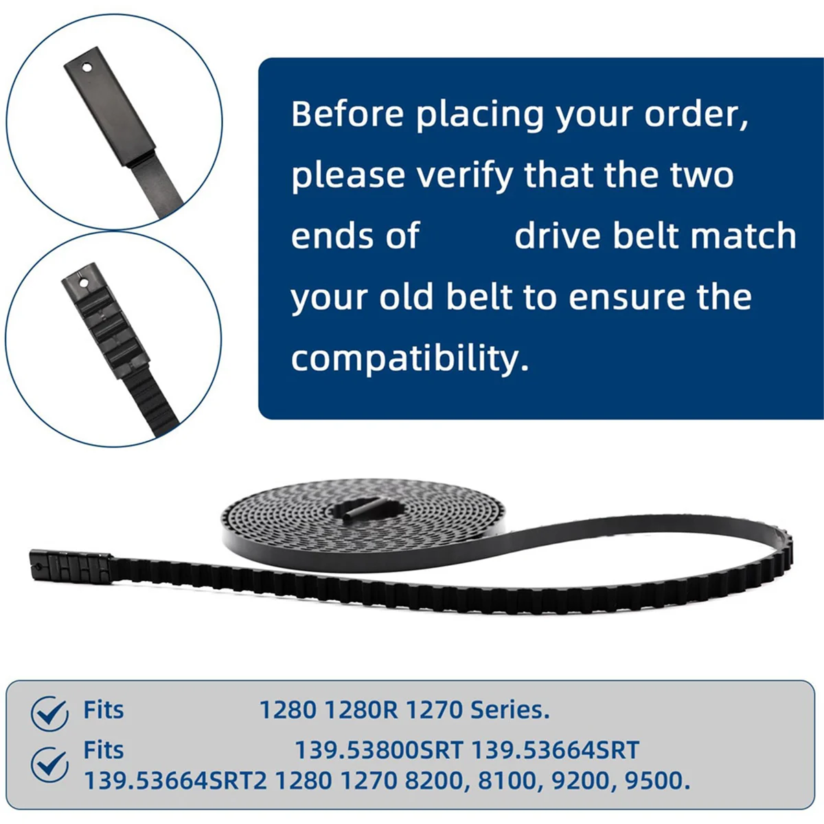 Nuova cinghia di trasmissione 41A3589-3 41A3589‐12 per porta del garage alta 7 piedi, gruppo cinghia da 233 pollici per apriporta del garage