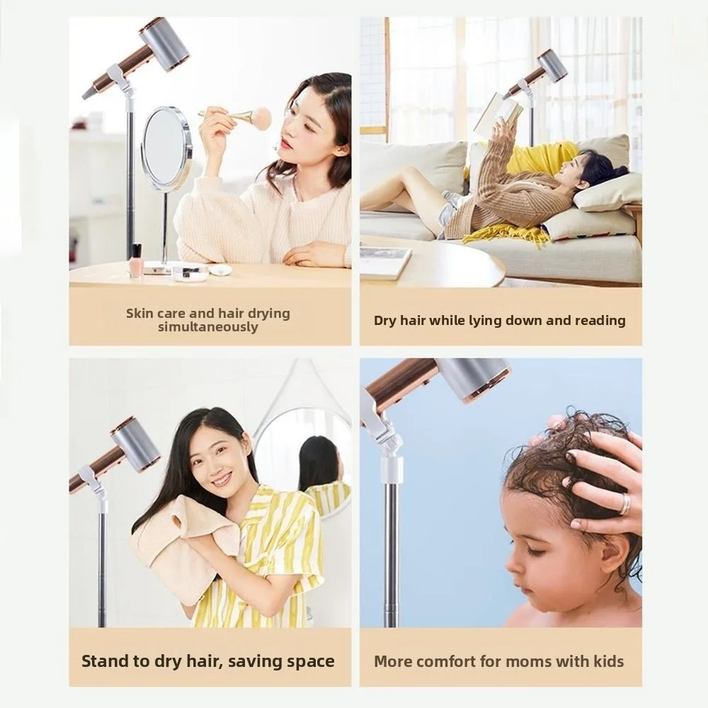 

Retractable Pet Hair Dryer Stand Hands Free Adjustable Height Hairdryer Storage Rack Universal Stable Base