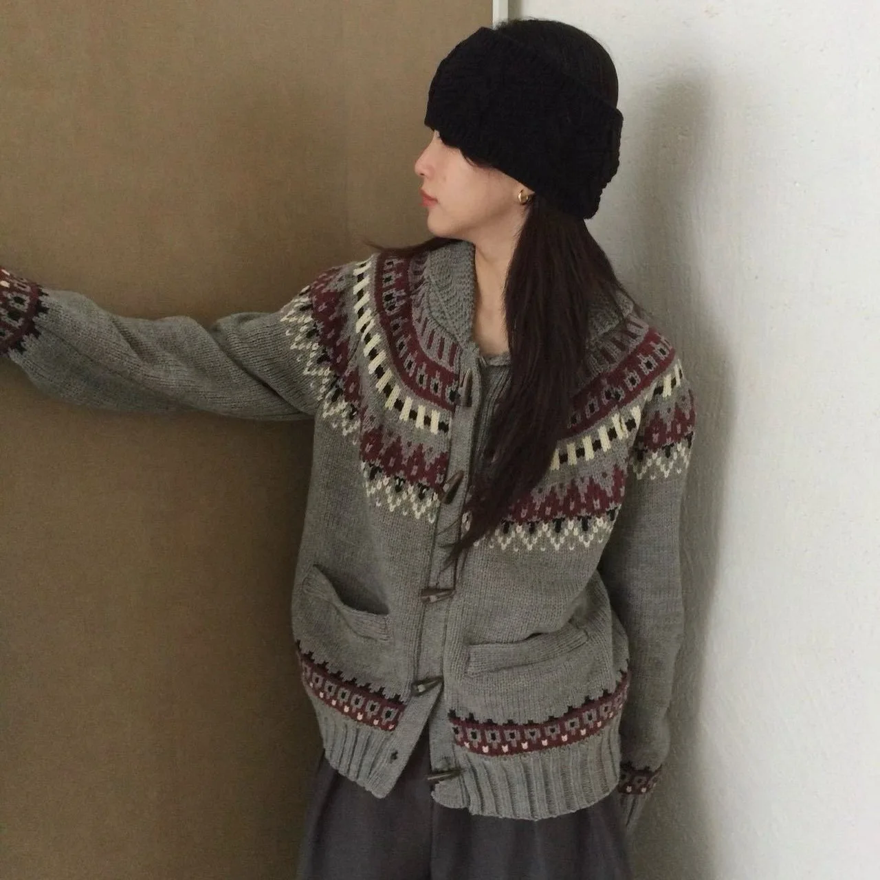 Cardigan femmes chandails manteau vestes pulls Y2k Streetwear élégant épissure tricot col rabattu travail ouvert Stith automne hiver