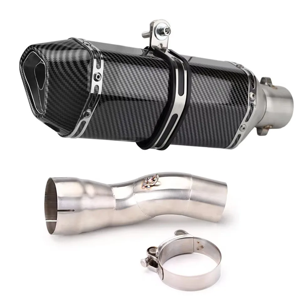 For BMW R1200 R1250 R / RS / GS 2013-2023 R1200R R1200RS R1200GS ADV Motorcycle Exhaust Muffler Tips With Link Pipe 51MM Slip-On