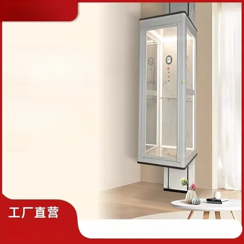 家庭用エレベーター2階、3階、4階対応小型油圧式移動リフト屋内外別荘デュプレックスエレベーター