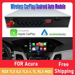 Car Wireless Android Auto Apple CarPlay Tv Box For Acura RDX TLX ILX RLX MDX YD3  Radios Smart System Upgraded OEM Screen Camera