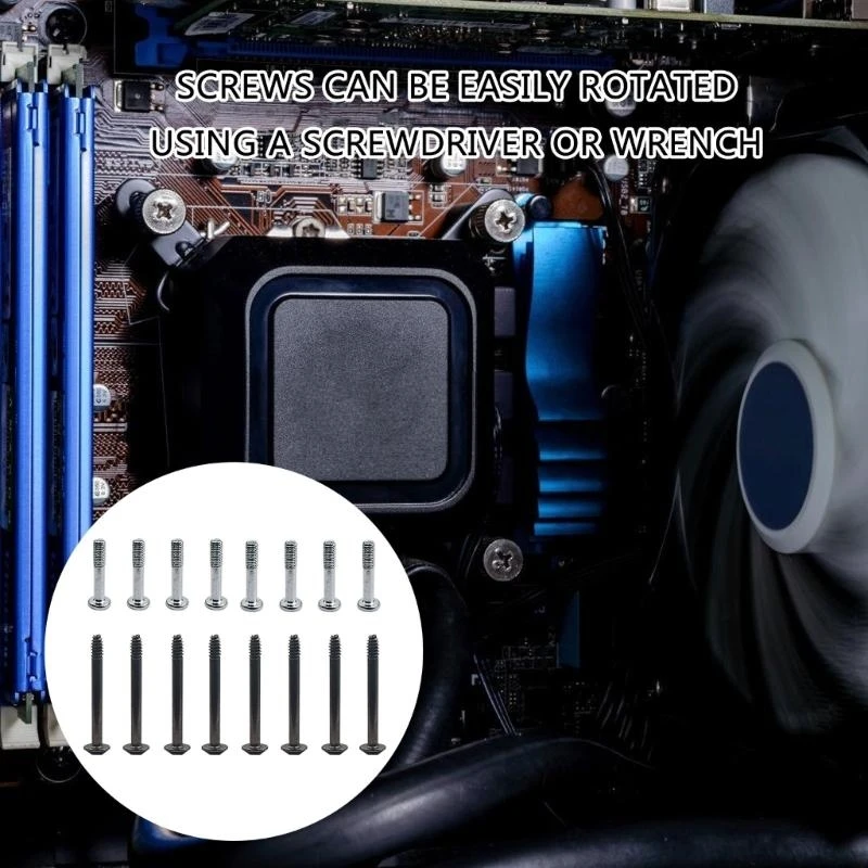 

8Pcs Computer PC for Case Video Card Radiator Water Cooling Fan Lengthened Screws Set Assortment 2/3cm best sale