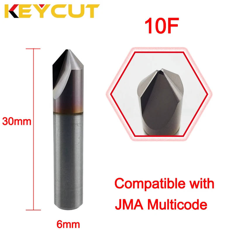 JMA Multicode Cutter 10F Milling Cutter D6x30 for AGB/MOTTURA/SECUREMME keys Aftermarket Locksmith Tools