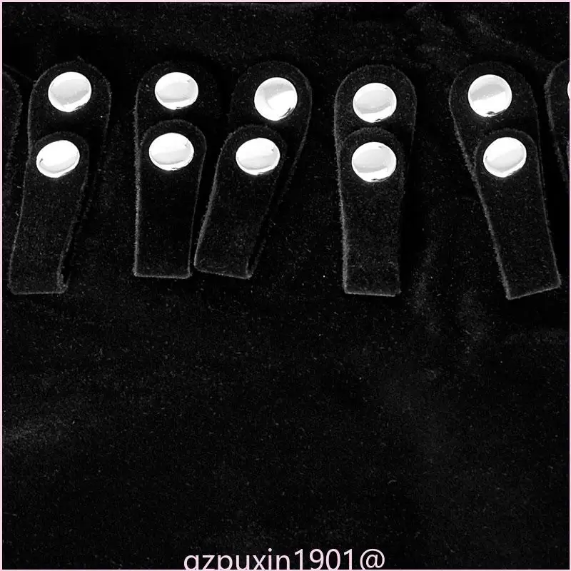 57QA Nylon Jewelry Roll Bag Travel Jewelry Box Roll Storage Box for Travel Necklace Bracelet Earring Ring(black)