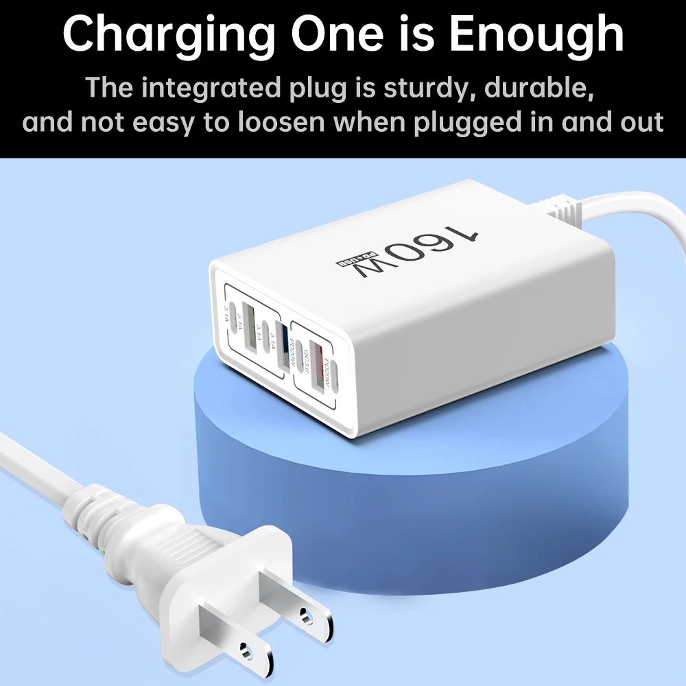 شاحن هاتف من النوع C 160 وات USB C، شحن سريع، محول طاقة للهاتف المحمول لهاتف iPhone Xiaomi Huawei Samsung شاحن شحن سريع